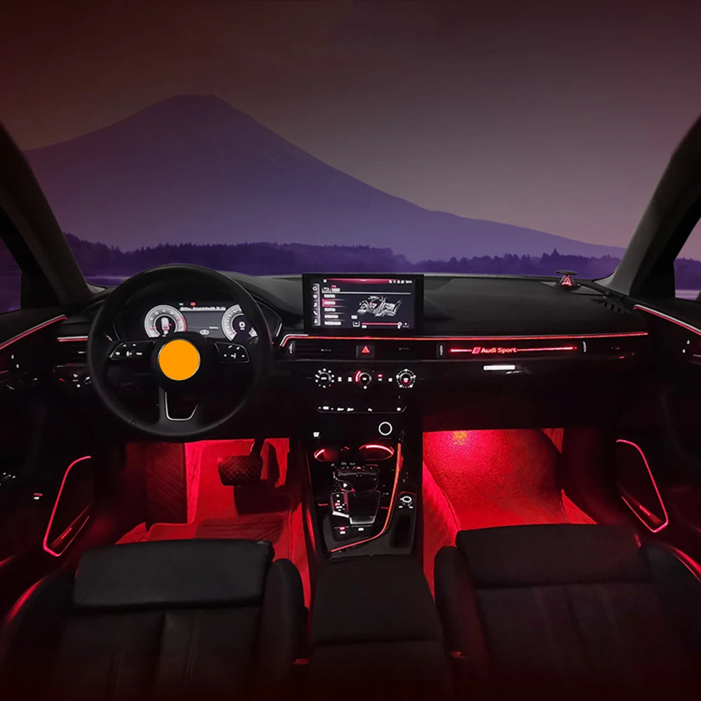 For Audi A4 B9 2017 2018 2019 2020 2021 32 Colors Interior Atmosphere Light Ambient Light Door Contour Lights