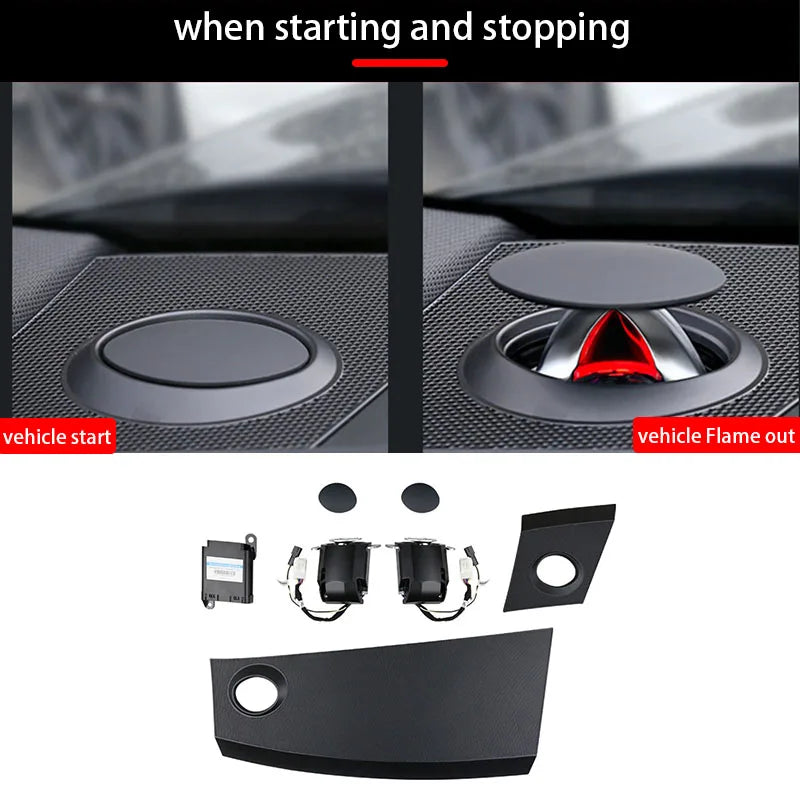 LED Lift Audio Speaker For Audi A6 C8 C7 A4 B9 RS5 RS4 Q5 Q7 A7 Tweeter With Ambient Light Upgrade Center Dashboard Lifting