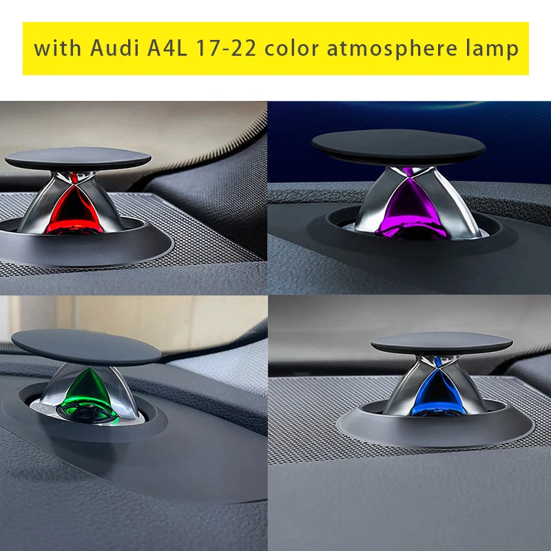 LED Lift Audio Speaker For Audi A6 C8 C7 A4 B9 RS5 RS4 Q5 Q7 A7 Tweeter With Ambient Light Upgrade Center Dashboard Lifting
