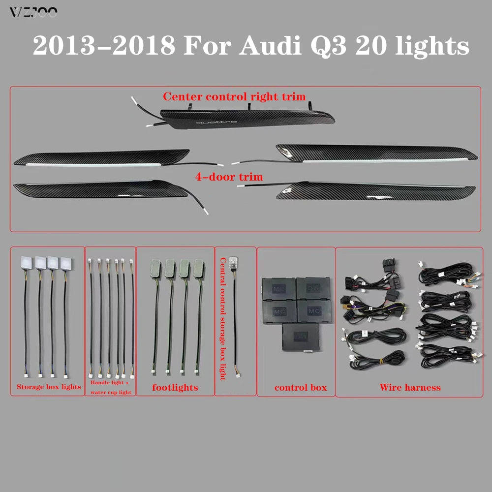 LED ambient light For Audi Q3 2013-2018 Interior Atmosphere Light central light Original factory model