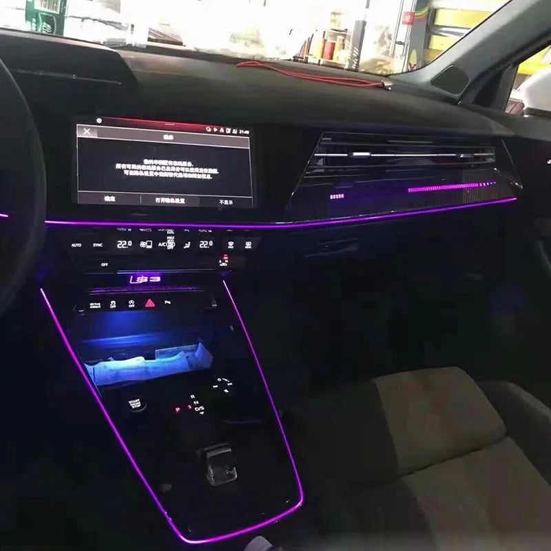 LED Interior Atmosphere Light For Audi A3 2021-2023 Ambient Light Door Light Footwell Light Dashboard Door Panel LED Neon Light