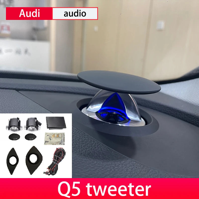 LED Lift Audio Speaker For Audi A6 C8 C7 A4 B9 RS5 RS4 Q5 Q7 A7 Tweeter With Ambient Light Upgrade Center Dashboard Lifting