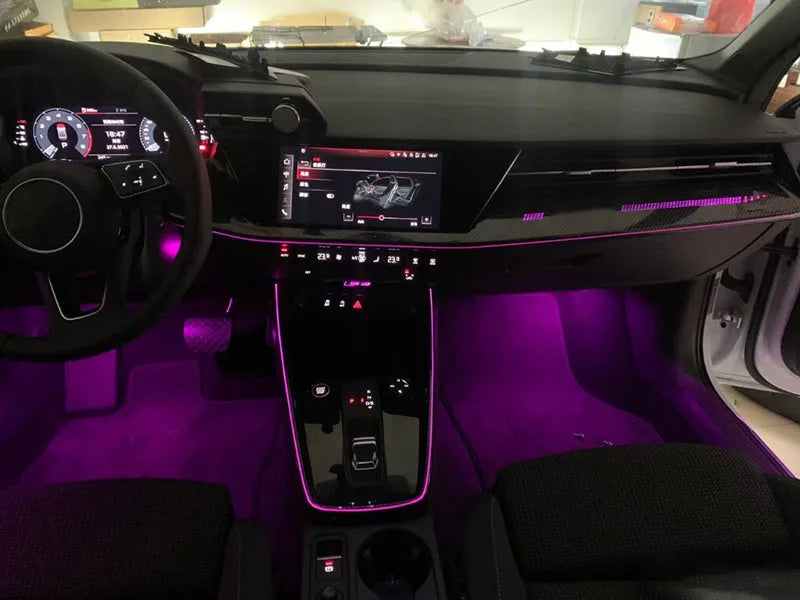 LED Interior Atmosphere Light For Audi A3 2021-2023 Ambient Light Door Light Footwell Light Dashboard Door Panel LED Neon Light