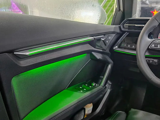LED Interior Atmosphere Light For Audi A3 2021-2023 Ambient Light Door Light Footwell Light Dashboard Door Panel LED Neon Light