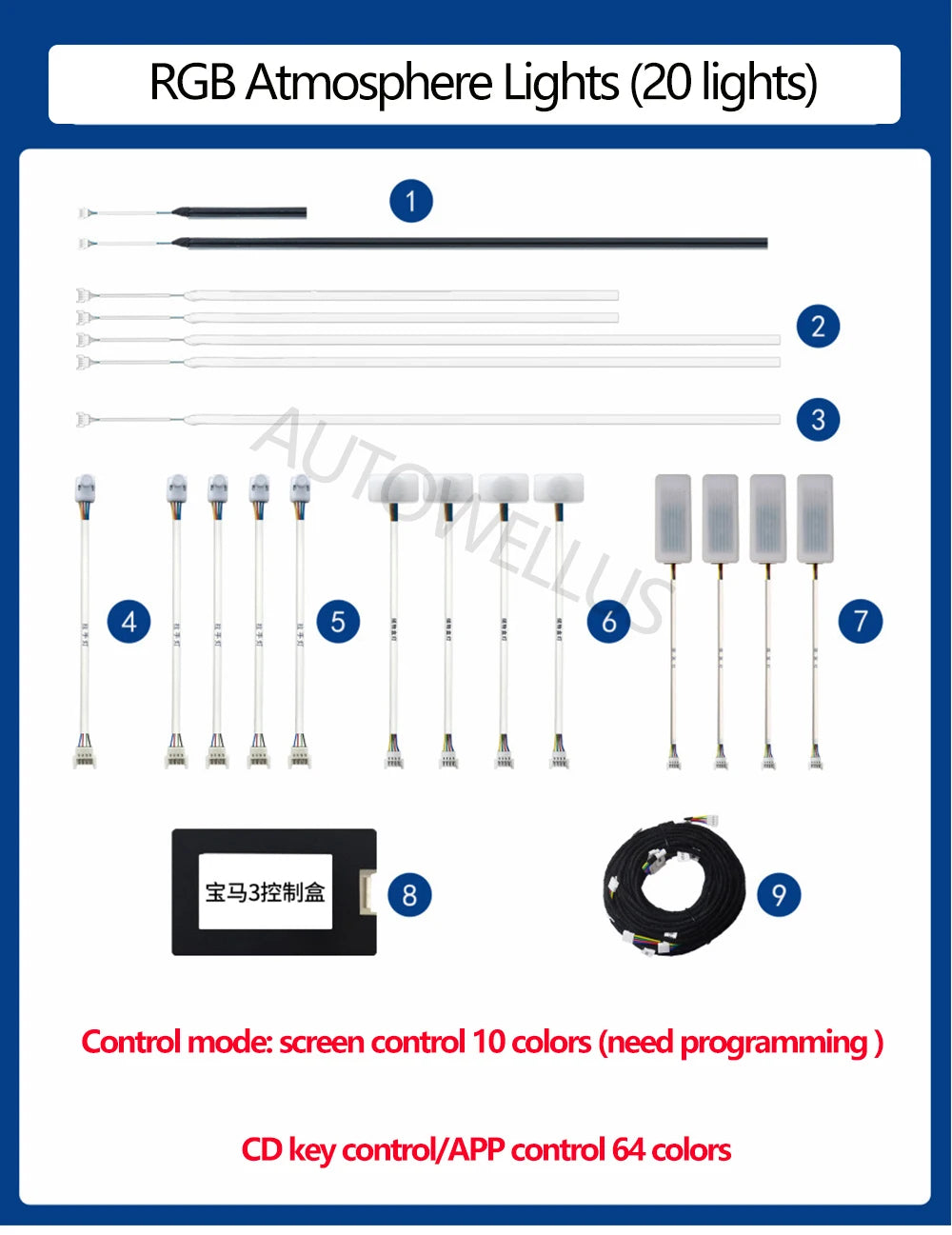 Ambient Light for BMW 3 Series F35 320i 328li 2013-2019